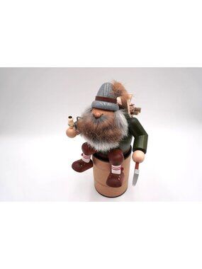 KWO A21445 Organic Farmer Incense Smoker 20cm German Erzgebirge Wood